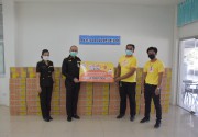 บริษัท แลคตาซอย จำกัด มอบนมถั่วเหลืองตรา ซังซัง จำนวน 80 หีบ(2880 กล่อง)ในแก่โรงพยาบาลค่ายสรรพสิทธิประสงค์